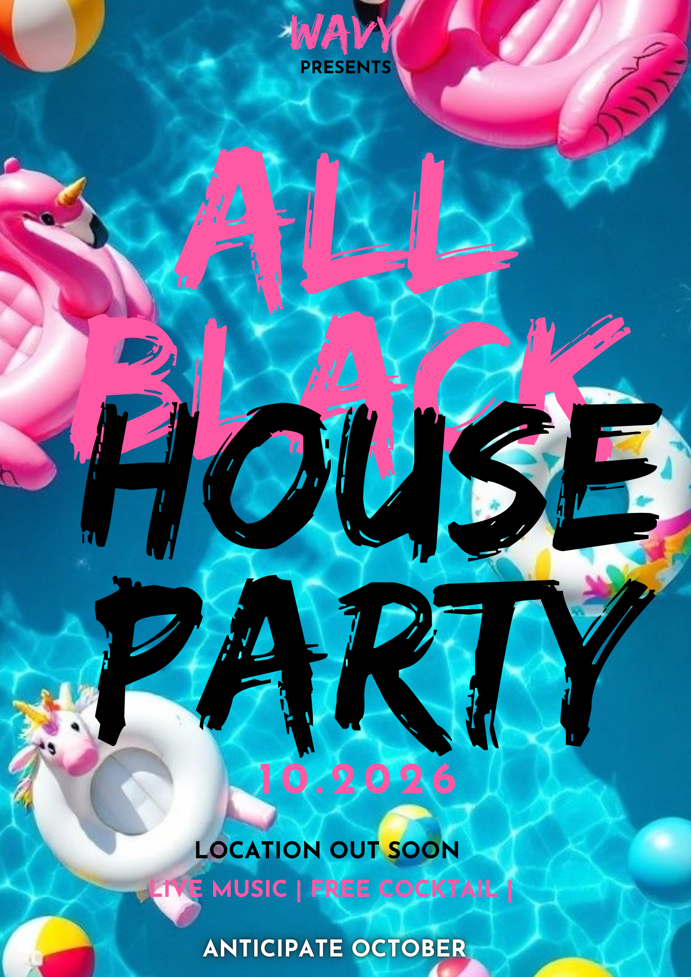 All Black Wavy House Party