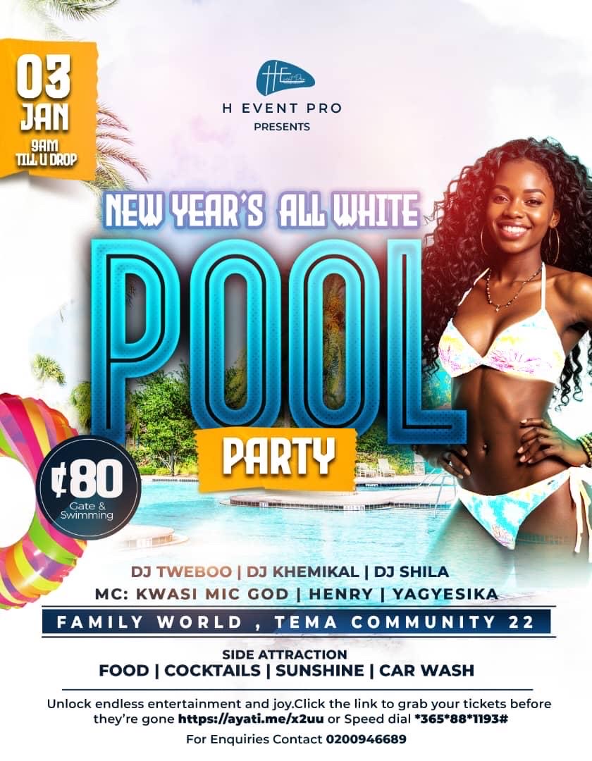 New Years All White Party ( Pool Party )