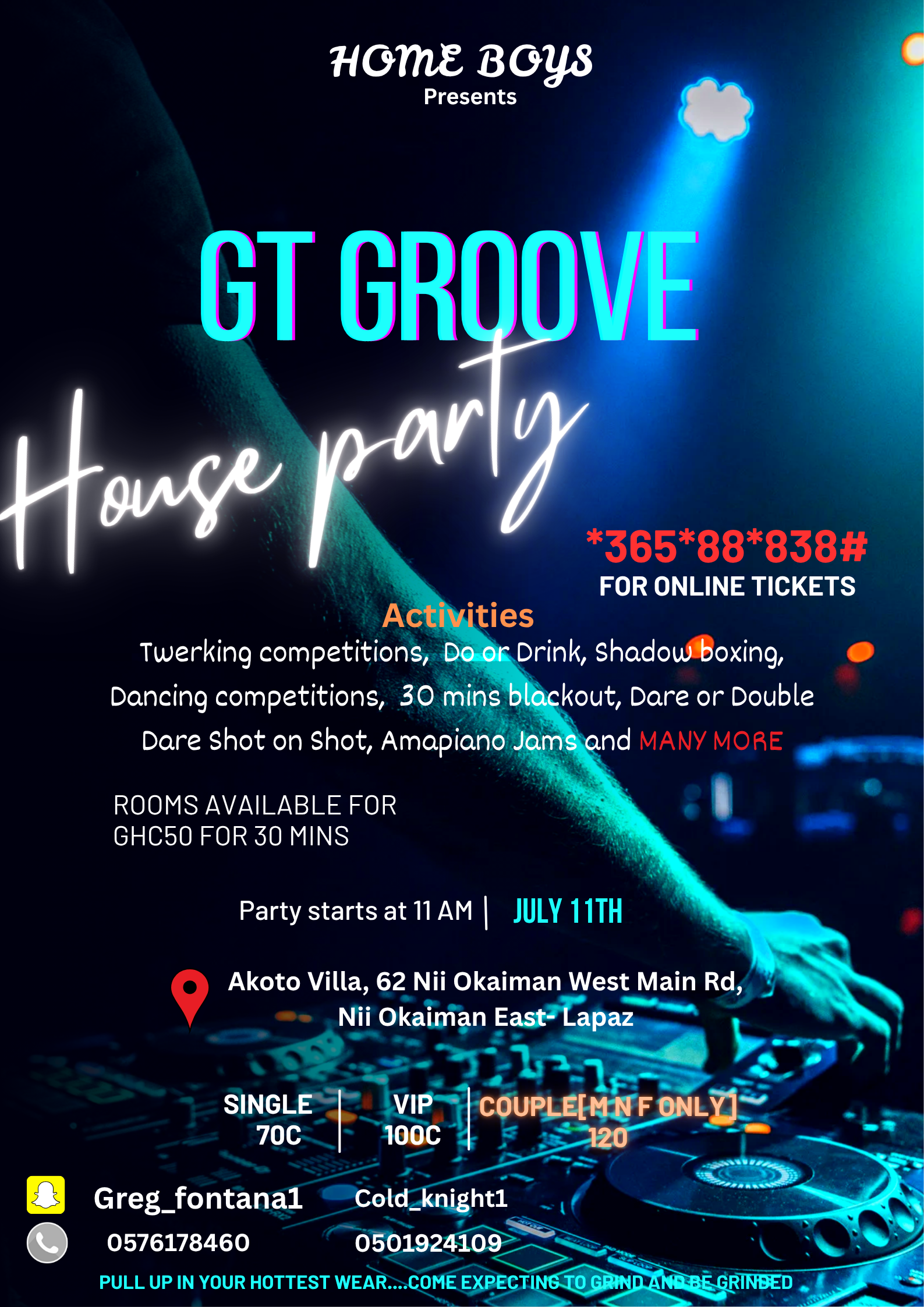 GT Groove house party