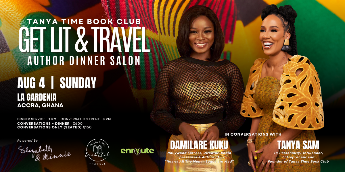 Tanya Time Book Club Author Dinner Salon with Damilare Kuku and Tanya Sam