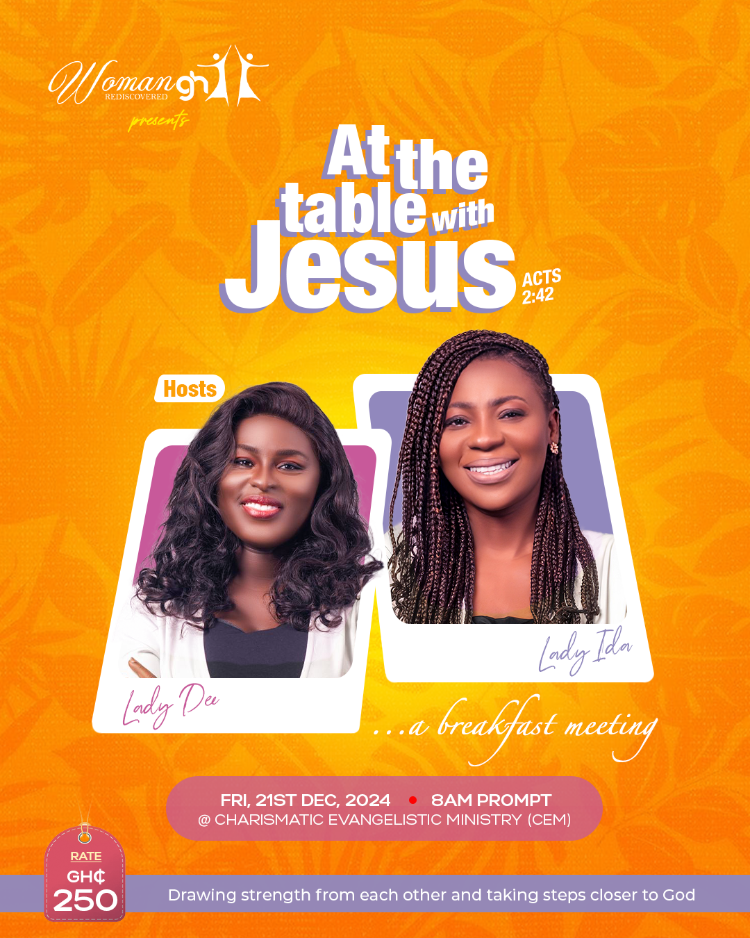 At the Table with Jesus; a breakfast meeting.