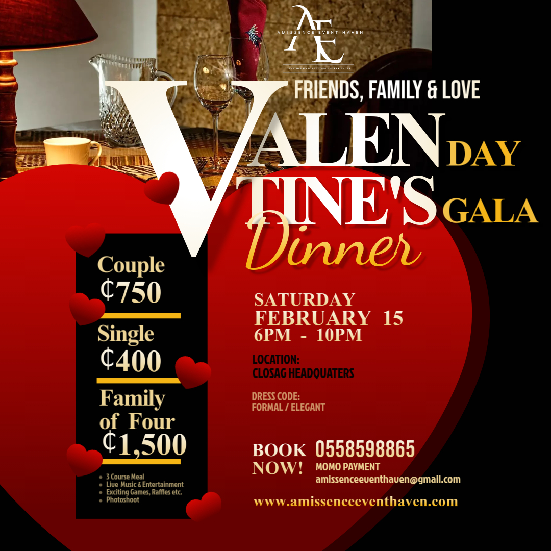FRIENDS, FAMILY & LOVE VALENTINE’S DAY GALA DINNER