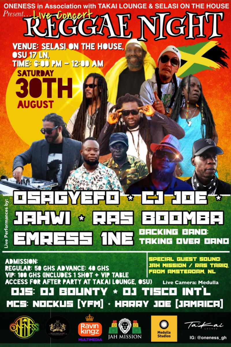 "Reggae Night"Live in Concert @Selasi On The House
