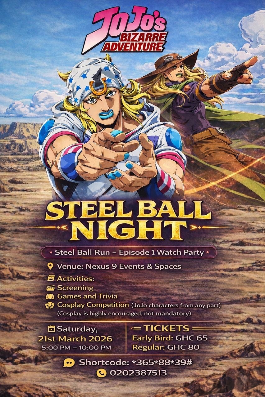 Steel Ball Night – JoJo’s Bizarre Adventure Watch Party