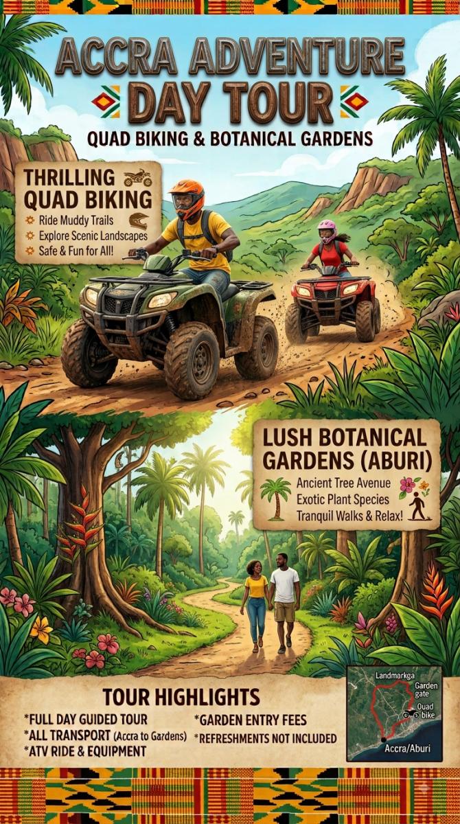 ATV QUAD BIKING & ABURI BOTANICAL GARDENS