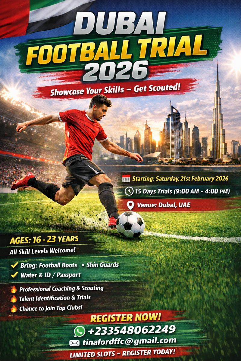 Dubai Football Trials 2026