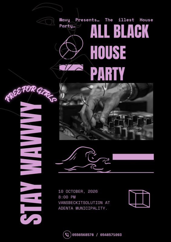 All Black Wavy House Party