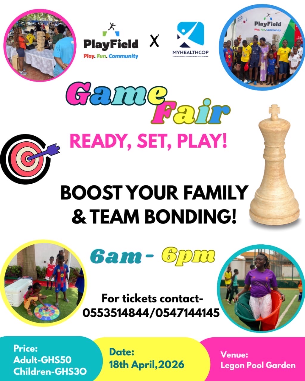PlayField GH x MyHealthCop Game Fair